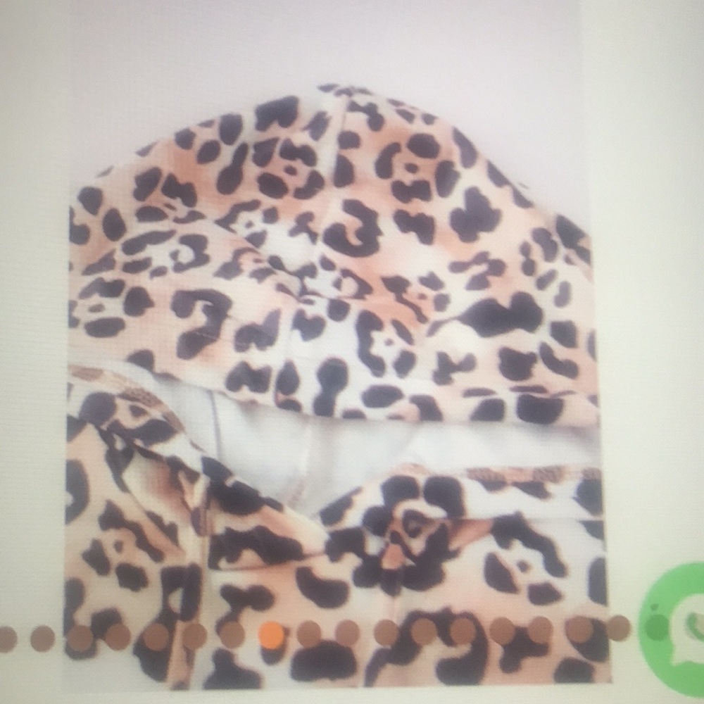 Champagne color Leopard Tie dye colorblock hoodie - Picture 8 of 8